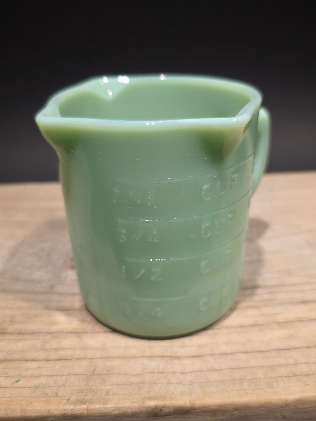 Antique Vintage Style 1 Cup Jadeite Depression Glass Retro