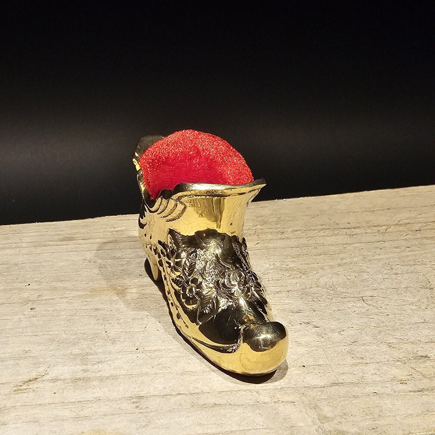 Antique Vintage Style Miniature Brass Sewing Pin Cushion
