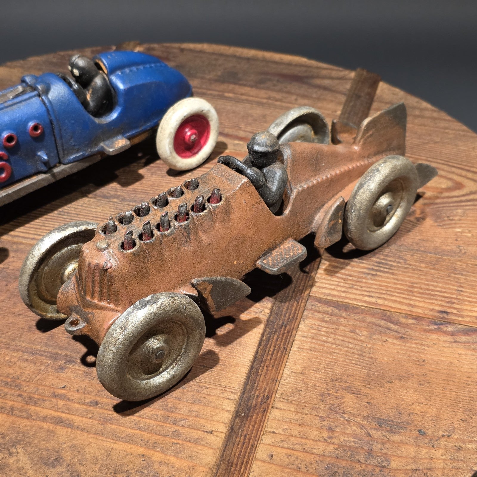 Cast Iron Race Car Toy Set – Vintage Style Open Wheel Racer Pair