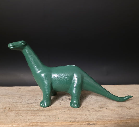 Antique Style Cast Iron Brontosaurus Dinosaur Coin Bank