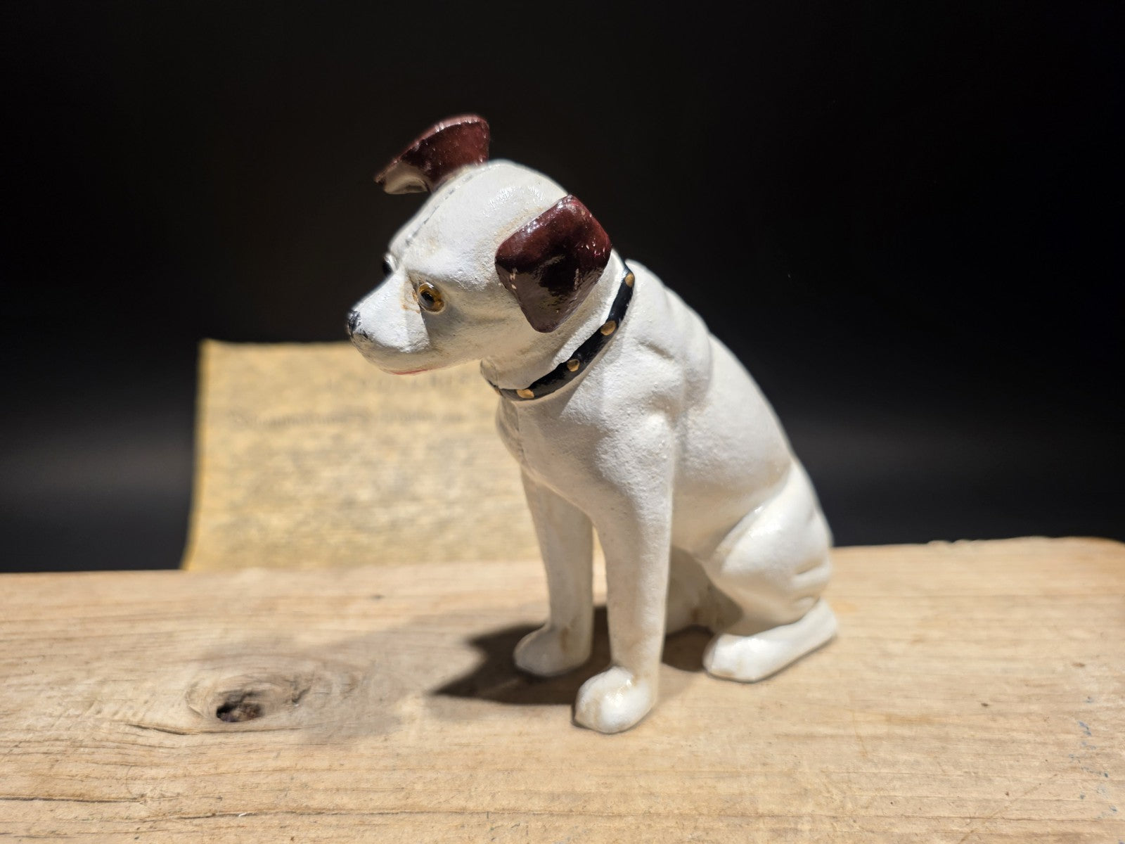 6" Vintage Style Nipper Dog Cast Iron Coin Bank