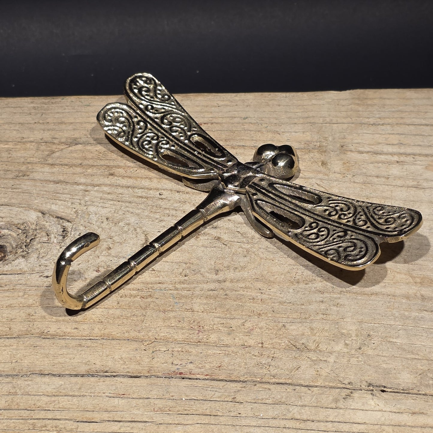 Solid Brass Dragonfly Wall Hook Art Nouveau Style Coat Hook