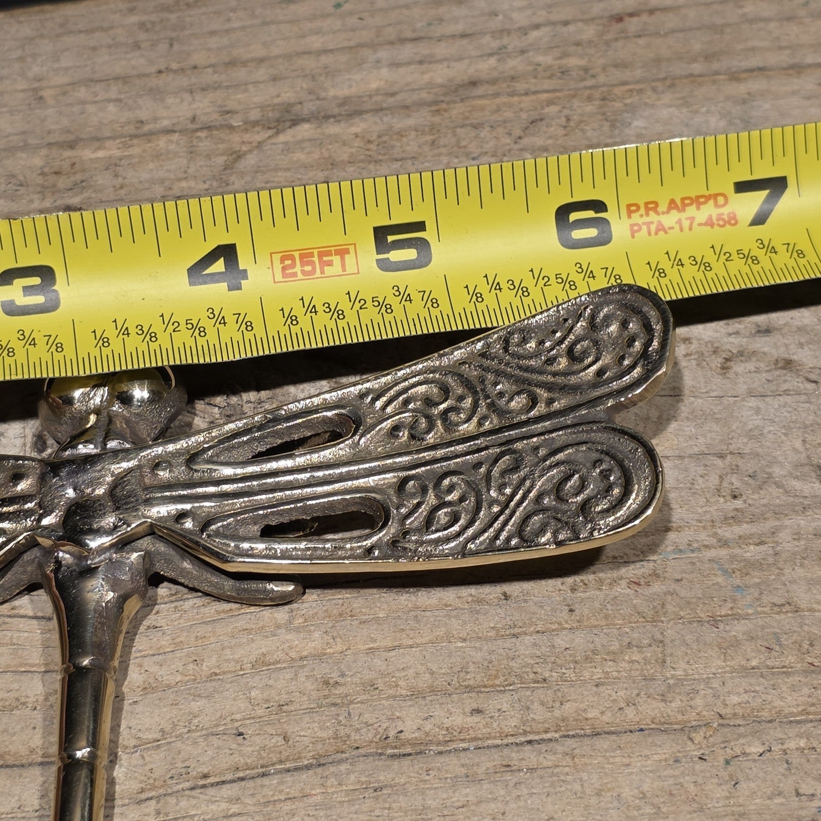Solid Brass Dragonfly Wall Hook Art Nouveau Style Coat Hook