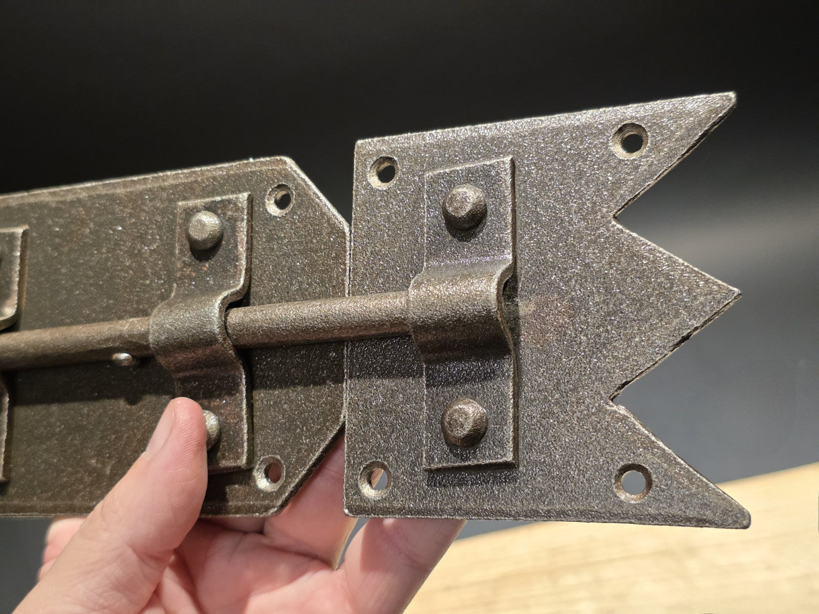 Antique Style Pennsylvania German  Slide Latch Hand Forged Primitive Iron