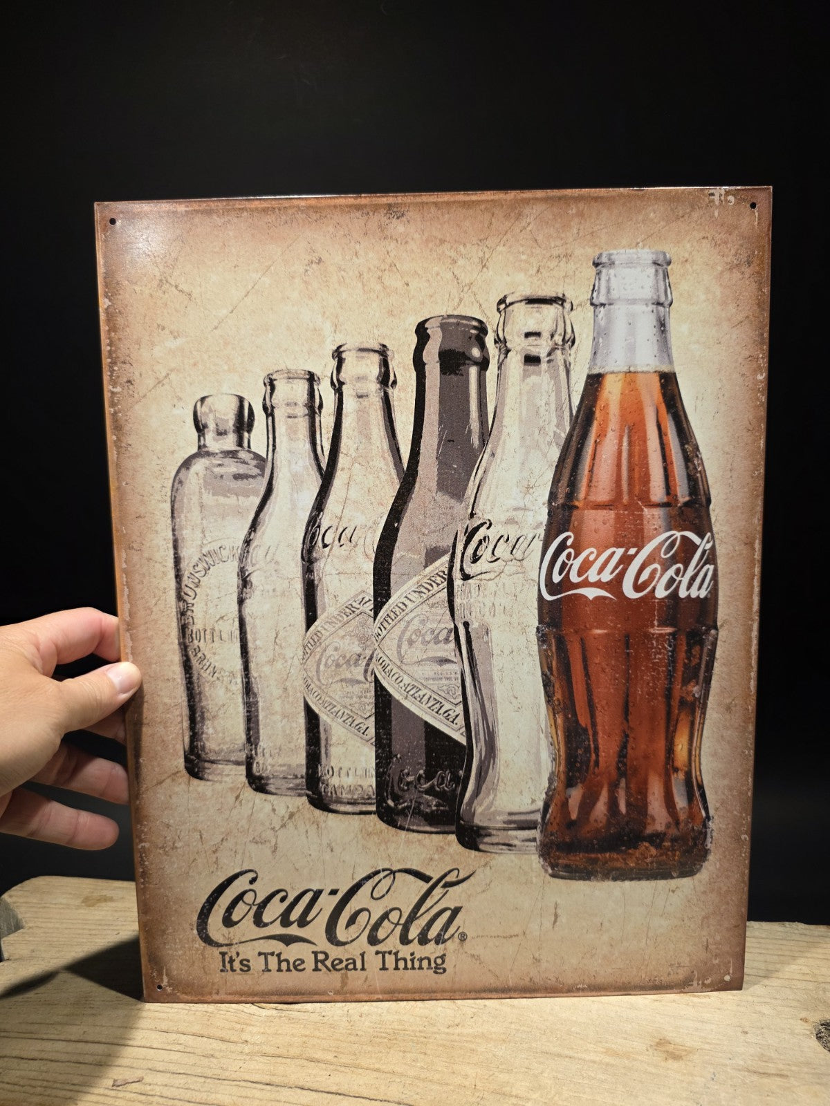 Metal Vintage Style Coca Cola Bottles Sign