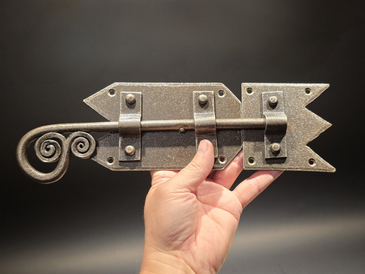 Antique Style Pennsylvania German  Slide Latch Hand Forged Primitive Iron