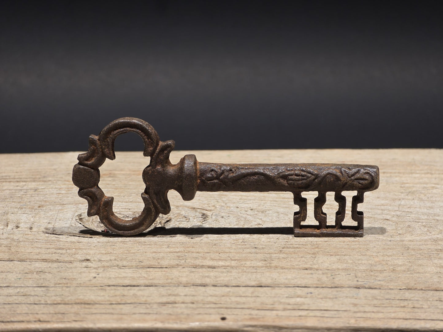 4" Antique Style Iron Large Skeleton Church Key