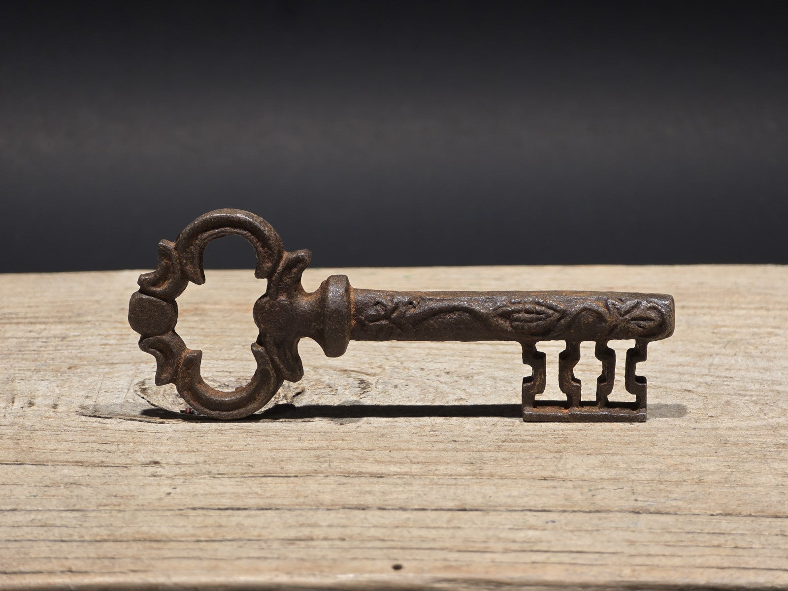 4" Antique Style Iron Large Skeleton Church Key