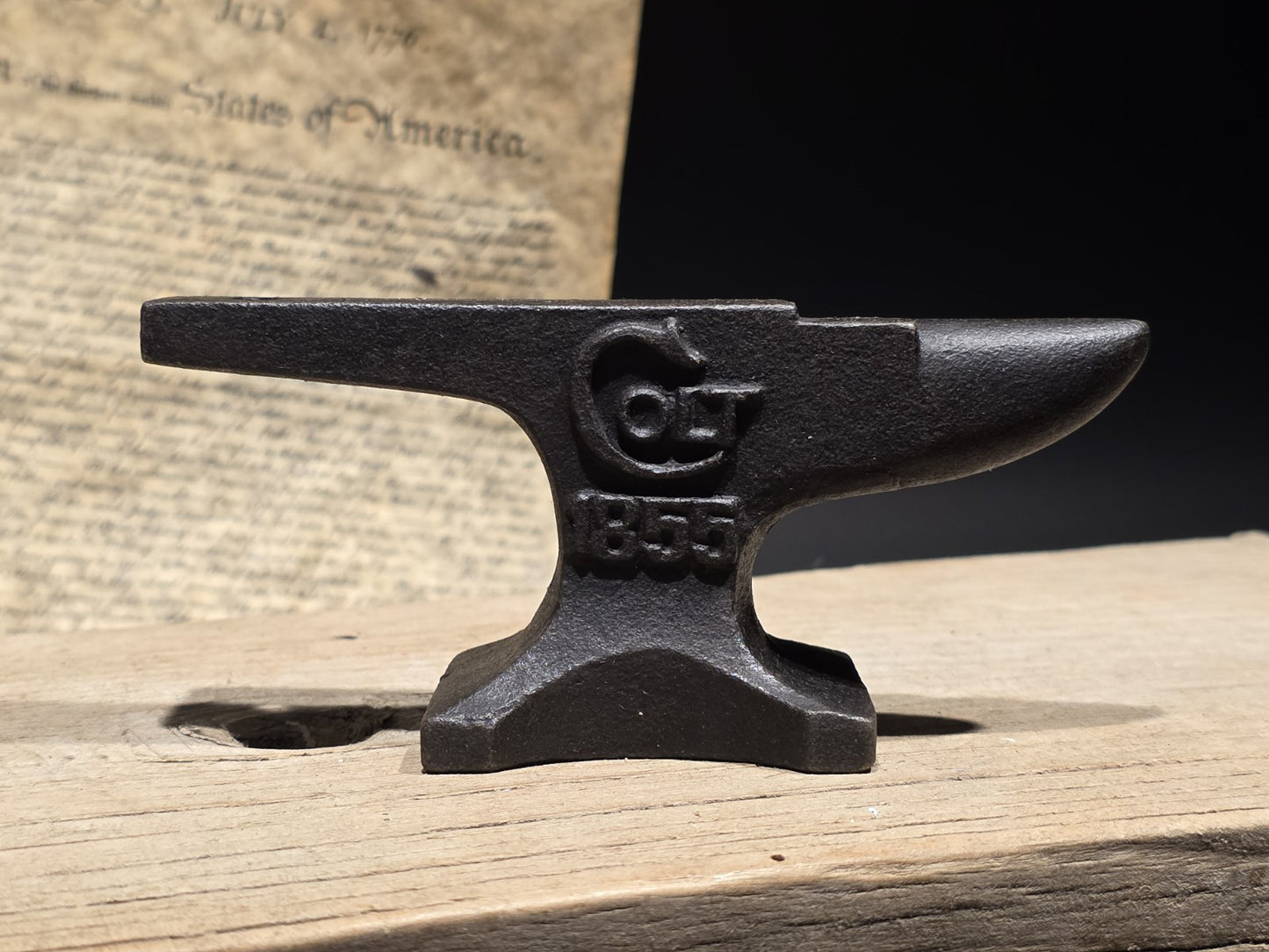 6" Vintage Style Colt 1855 Miniature Anvil Cast Iron Gunsmith Paperweight