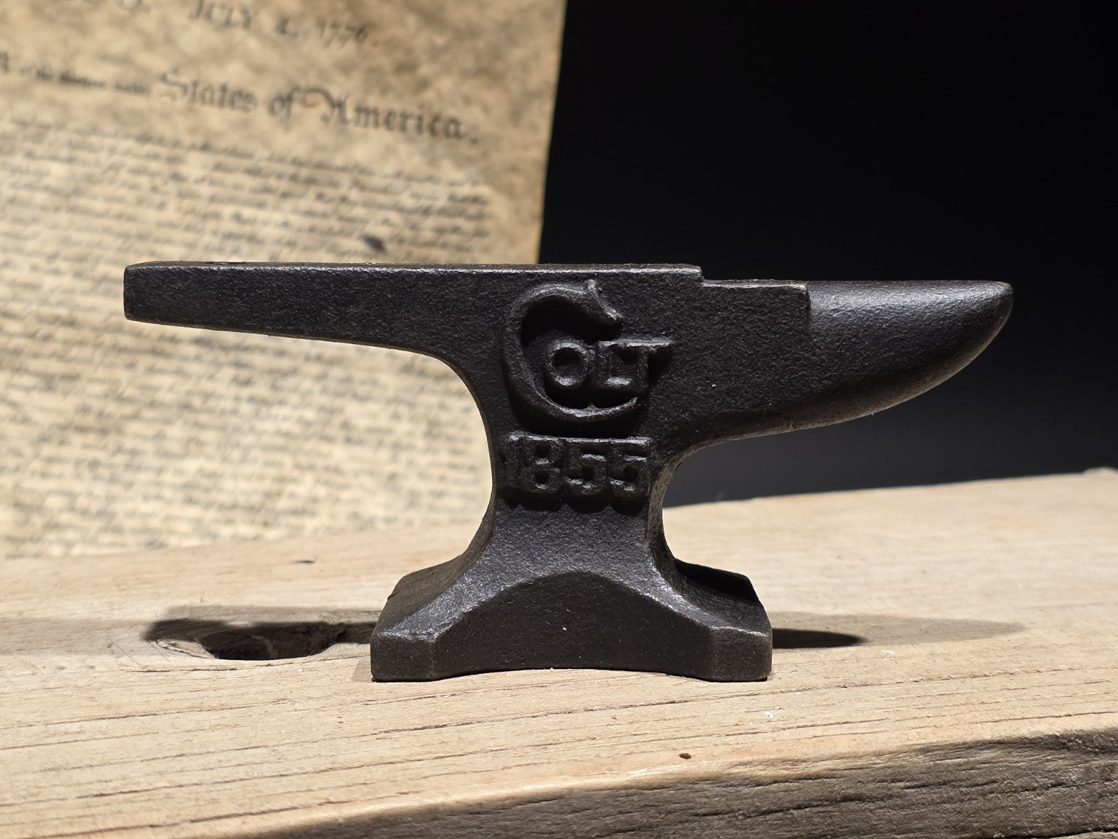 6" Vintage Style Colt 1855 Miniature Anvil Cast Iron Gunsmith Paperweight
