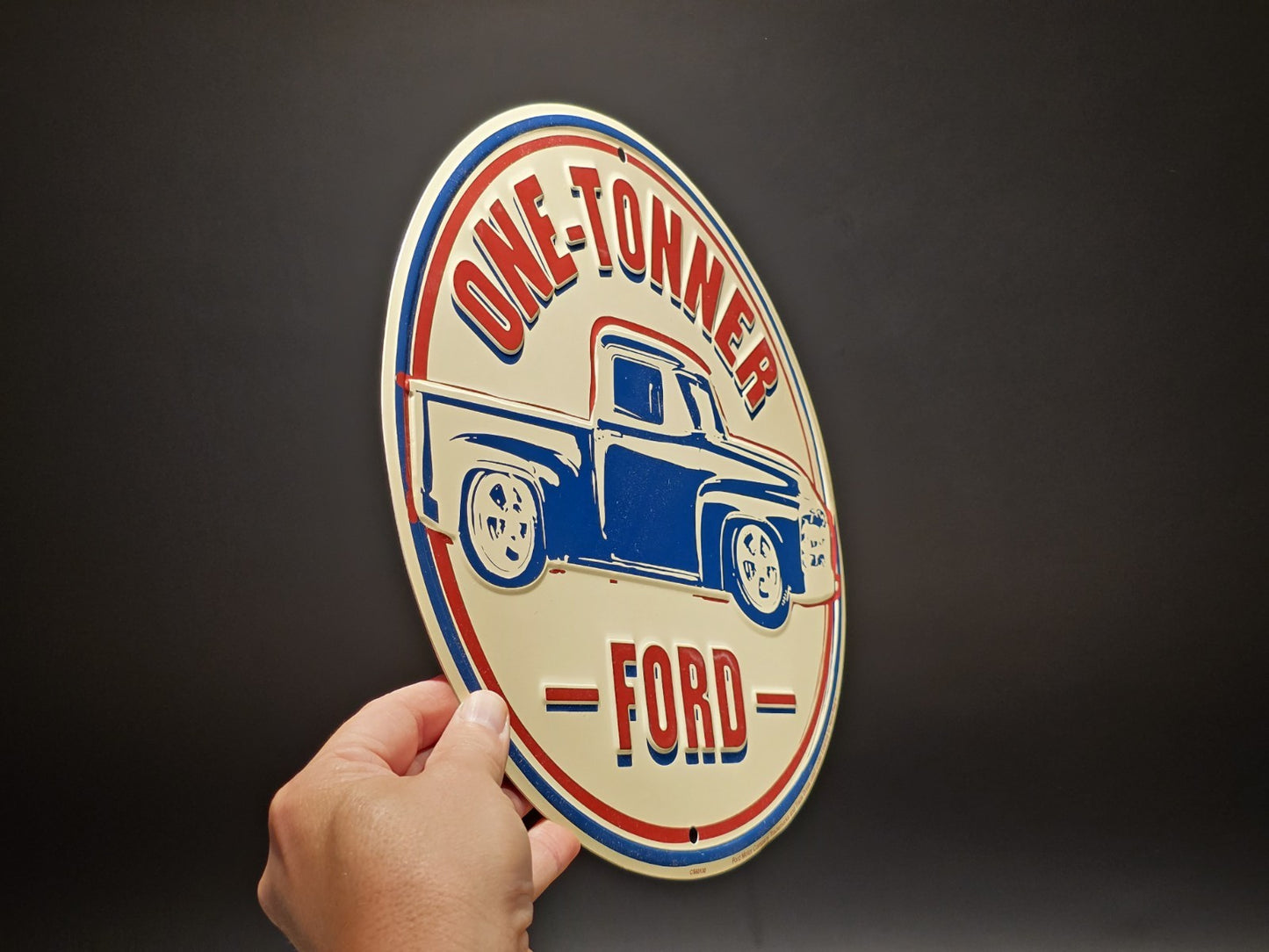 11 1/2" Vintage Style Round Metal Ford Sign