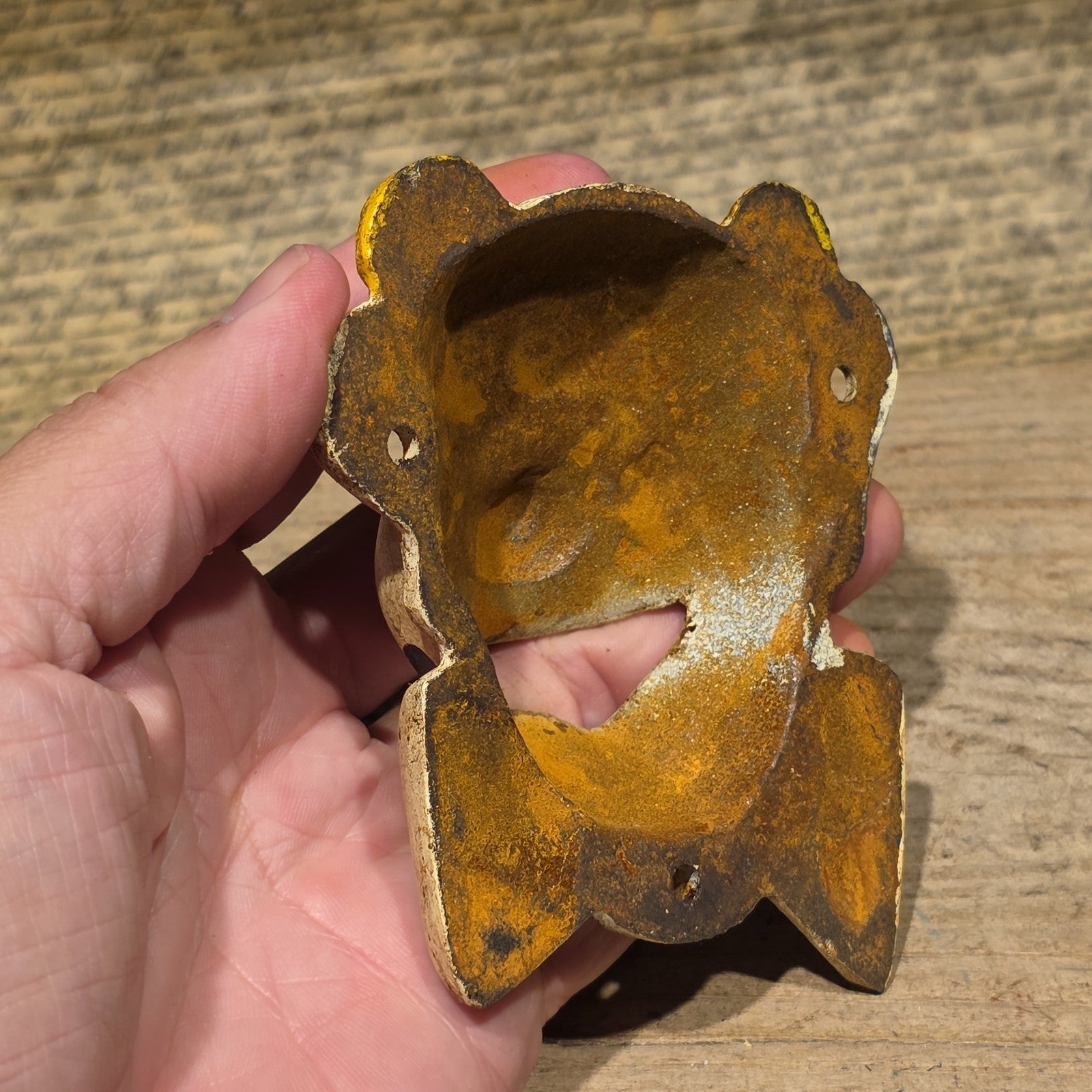 Antique Vintage Style Cast Iron wall mount folk art Clown Beer Bottle Opener