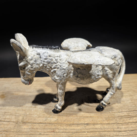 Antique Vintage Style Cast Iron Flying Donkey Coin Bank