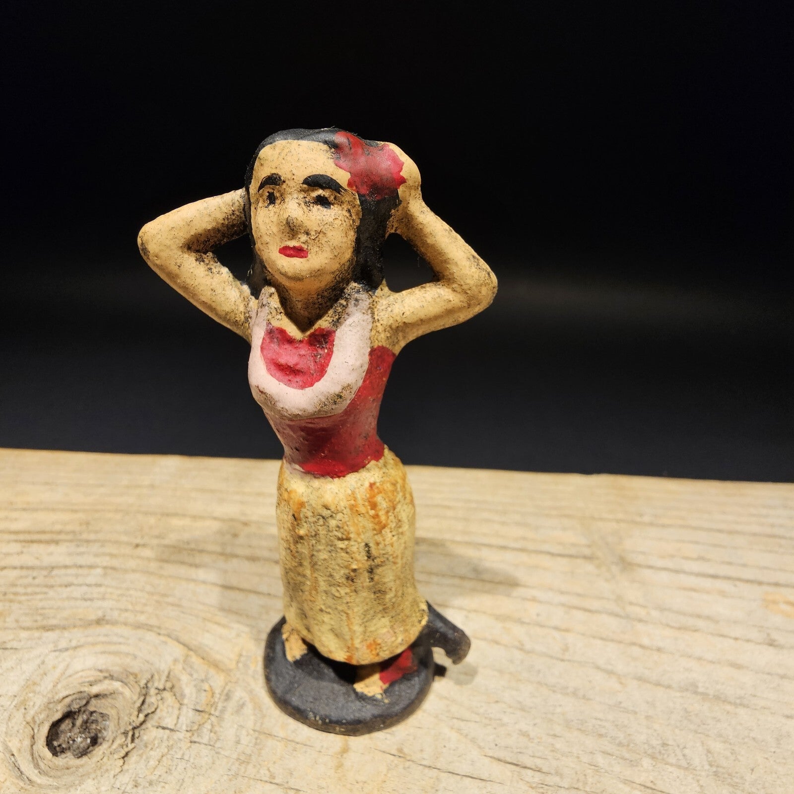 Antique Vintage Style Cast Iron Hula Dancer Bottle Opener