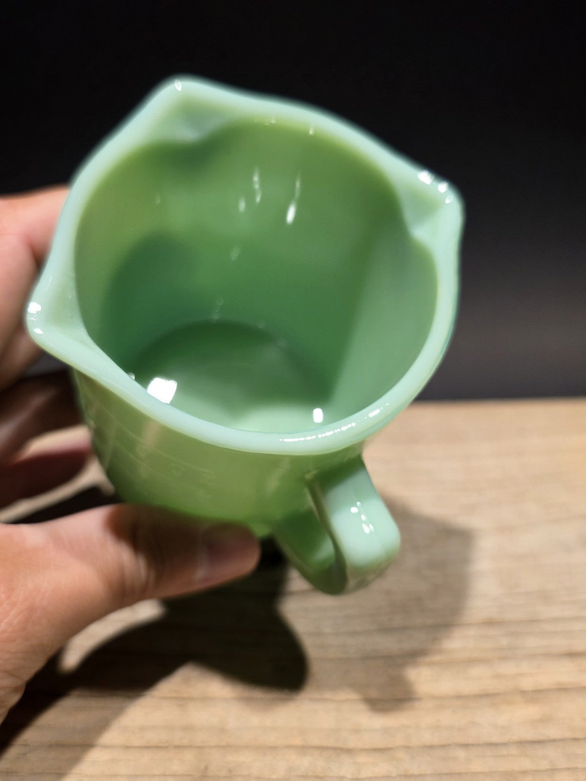 Antique Vintage Style 1 Cup Jadeite Depression Glass Retro