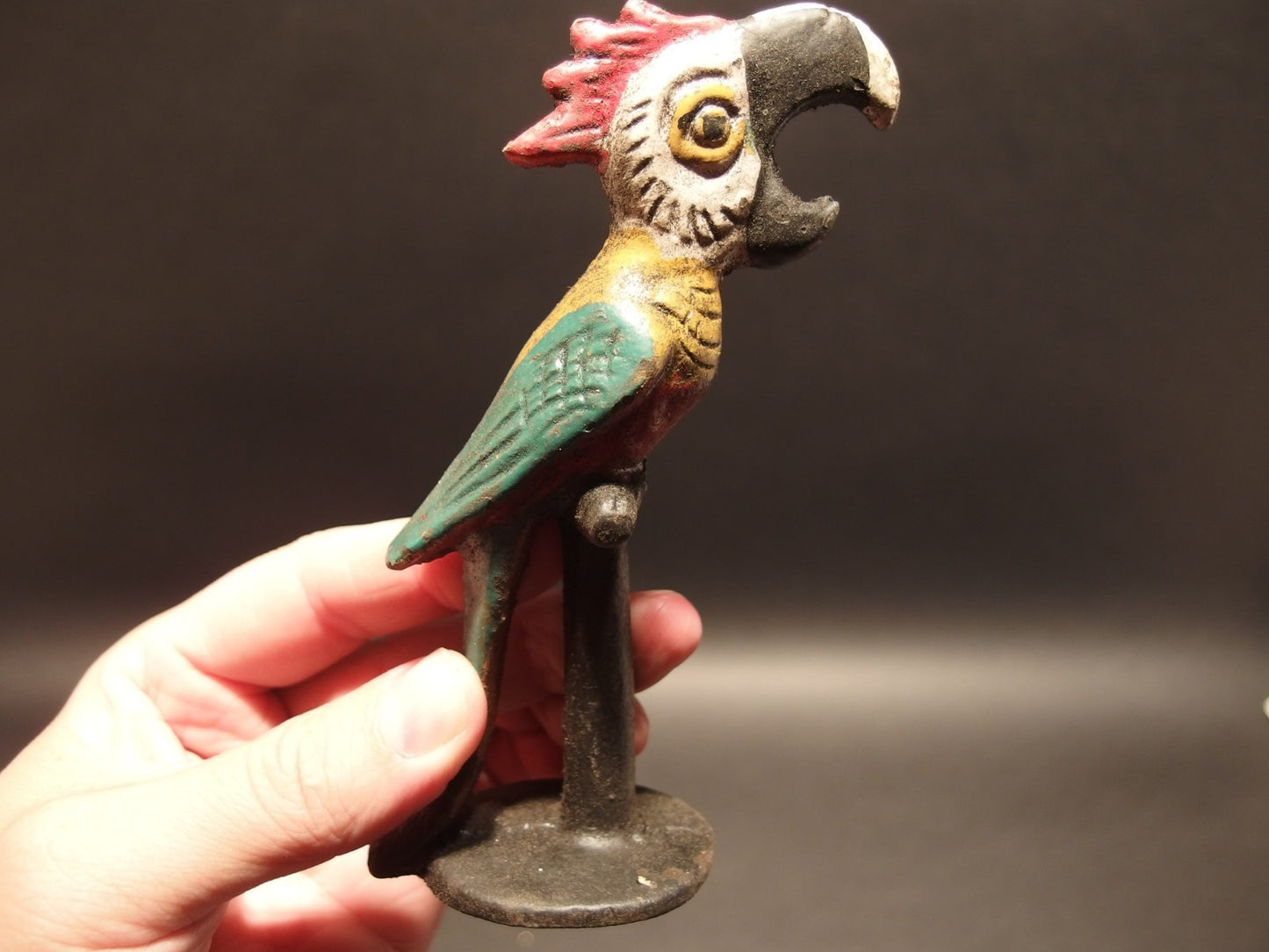 Antique Vintage Style Cast Iron Parrot Beer Bottle Opener bar tool