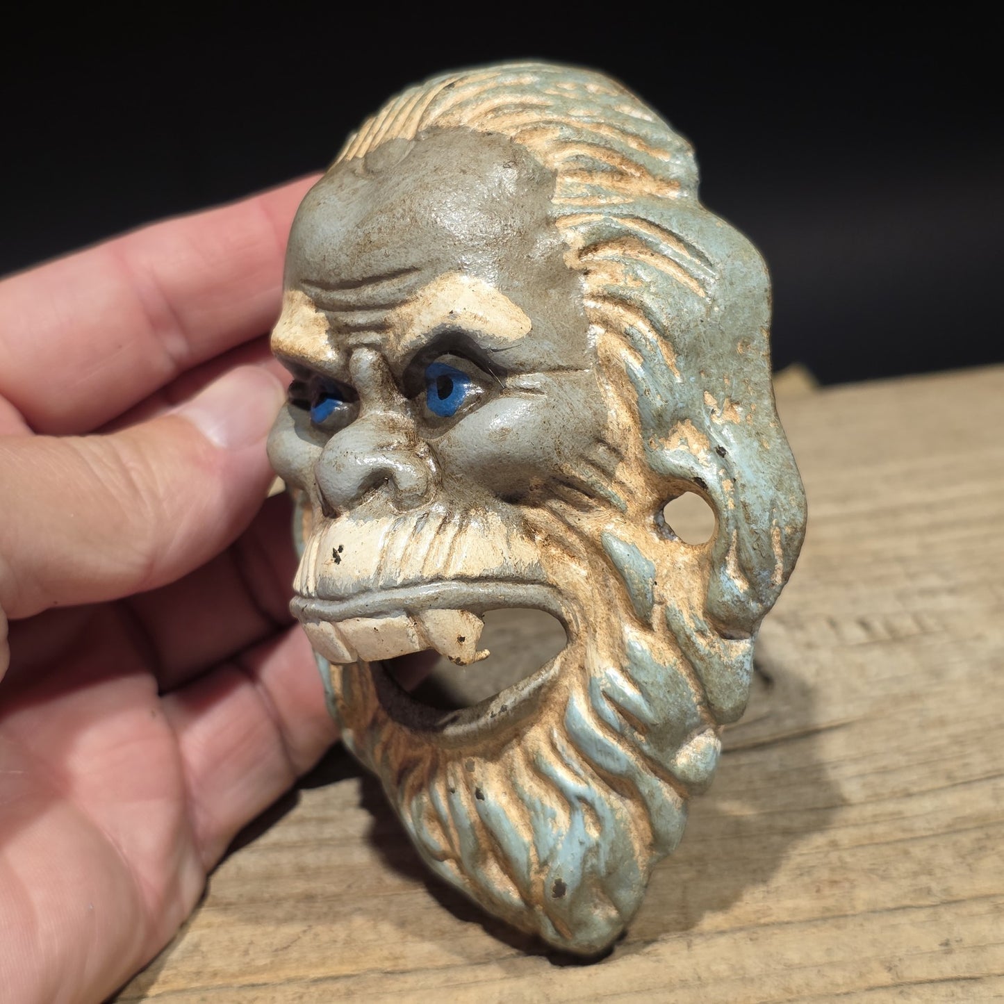 Antique Vintage Style Cast Iron Yeti Sasquatch Wall mount Bottle Opener