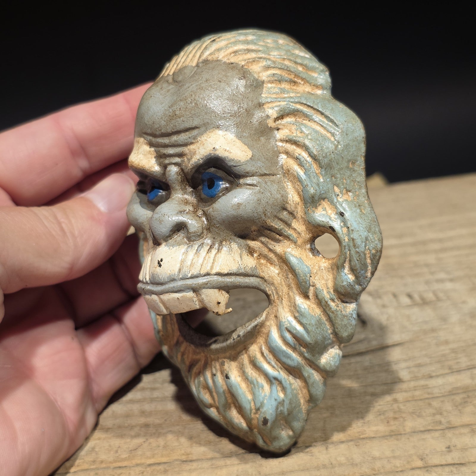 Antique Vintage Style Cast Iron Yeti Sasquatch Wall mount Bottle Opener