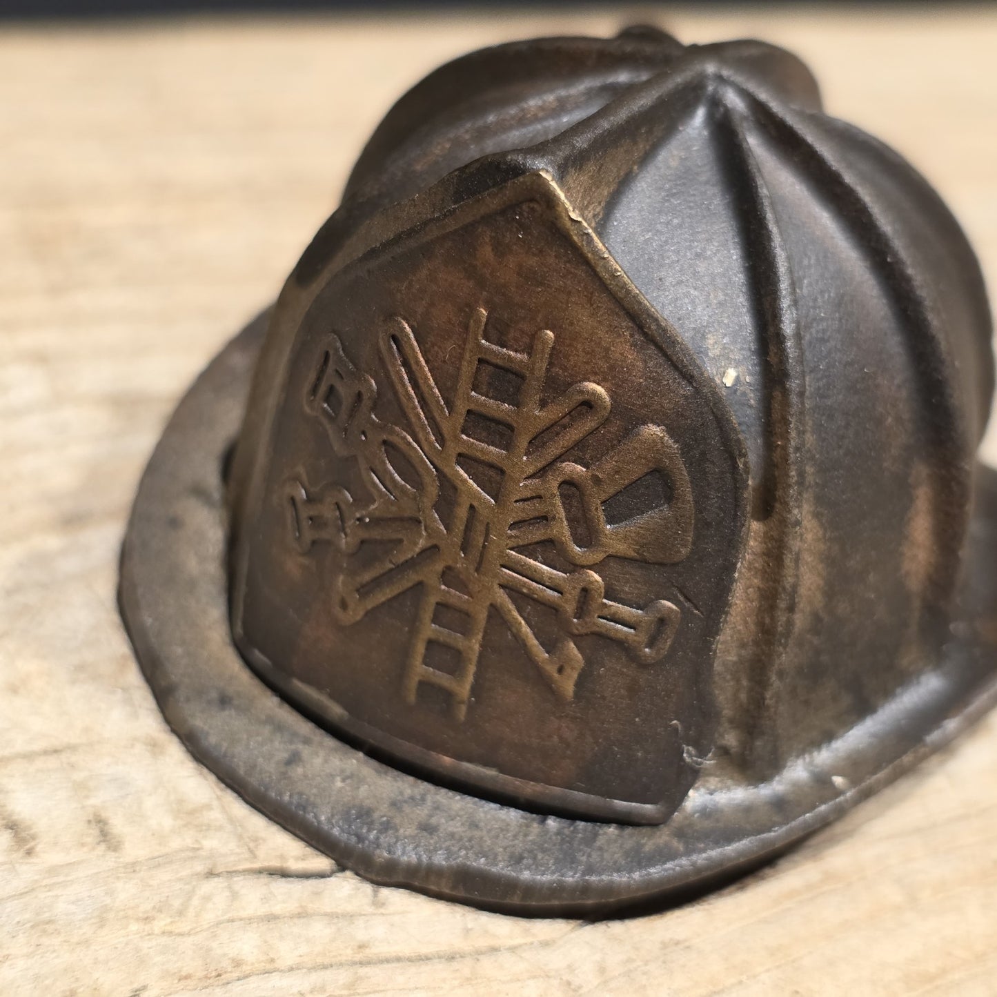 Mini Cast Iron Fireman Helmet, Dixie Beer Fire Axe Bottle Opener Lot