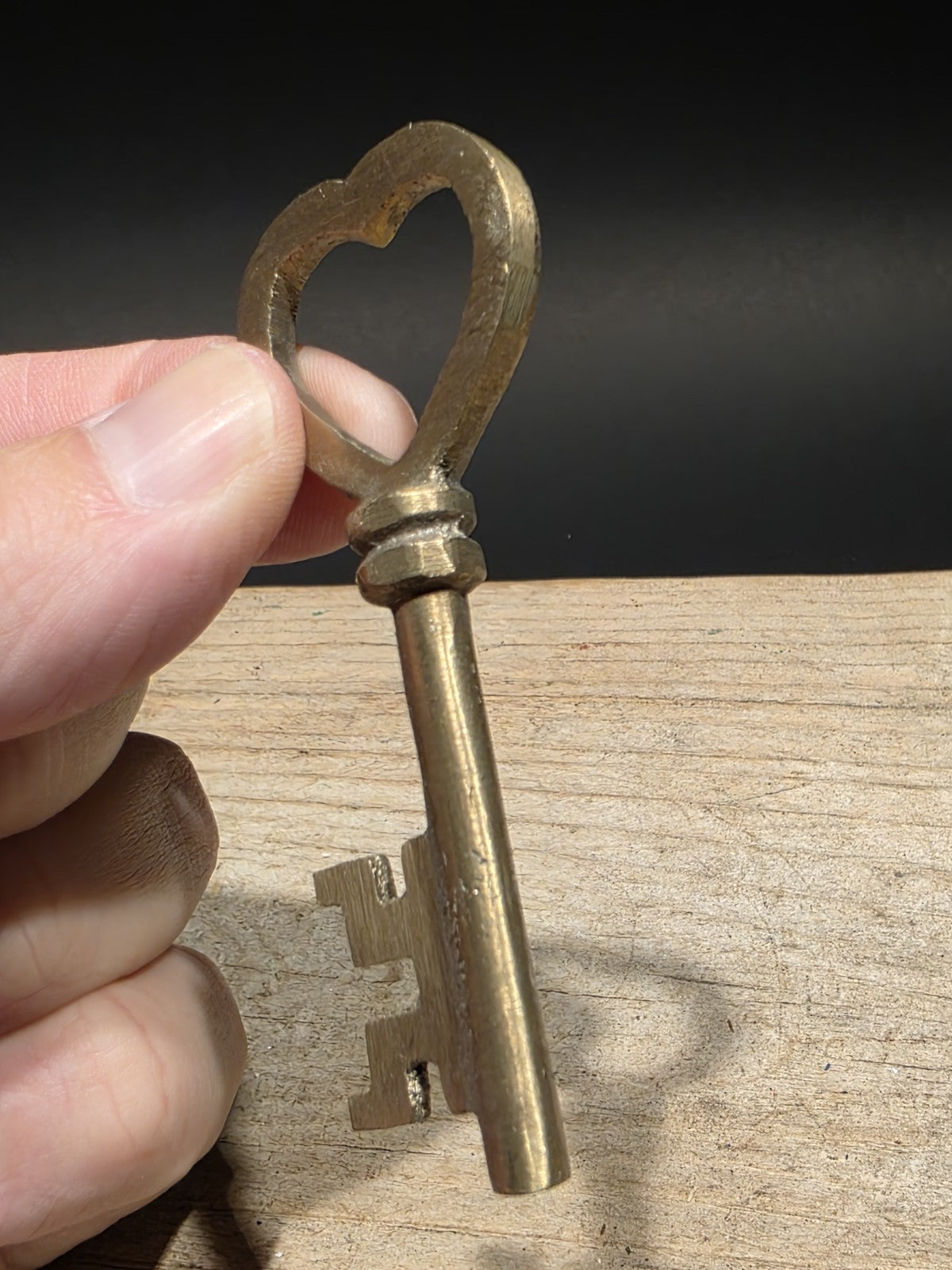 3" Antique Style Brass Skeleton Key