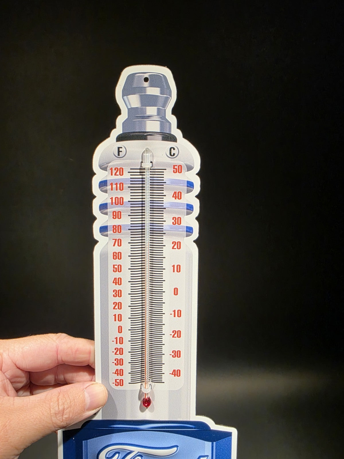17 1/2 " Metal Vintage Style Ford Thermometer Sign