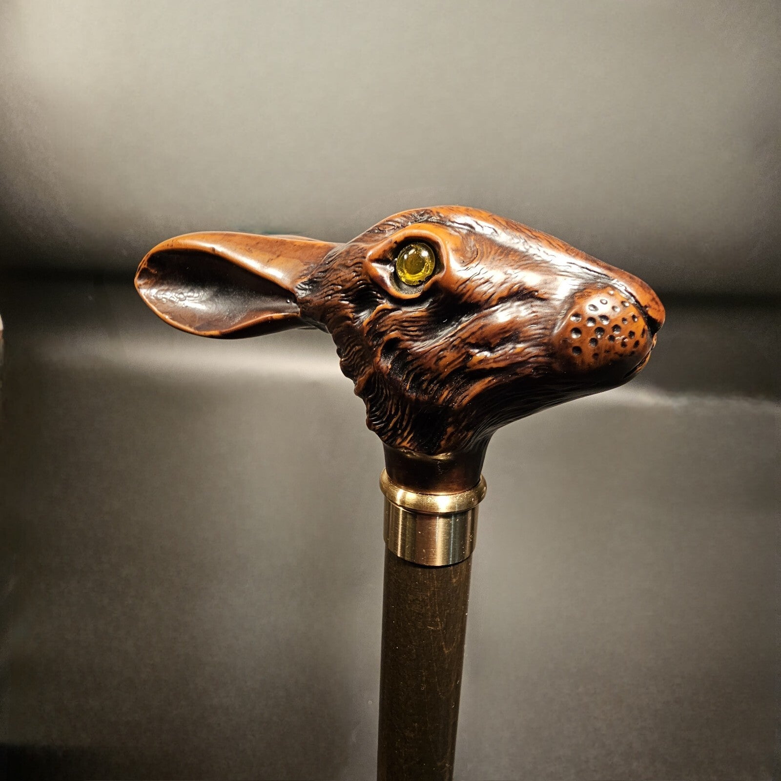 36" Antique Style Jack Rabbit Walking Stick Cane