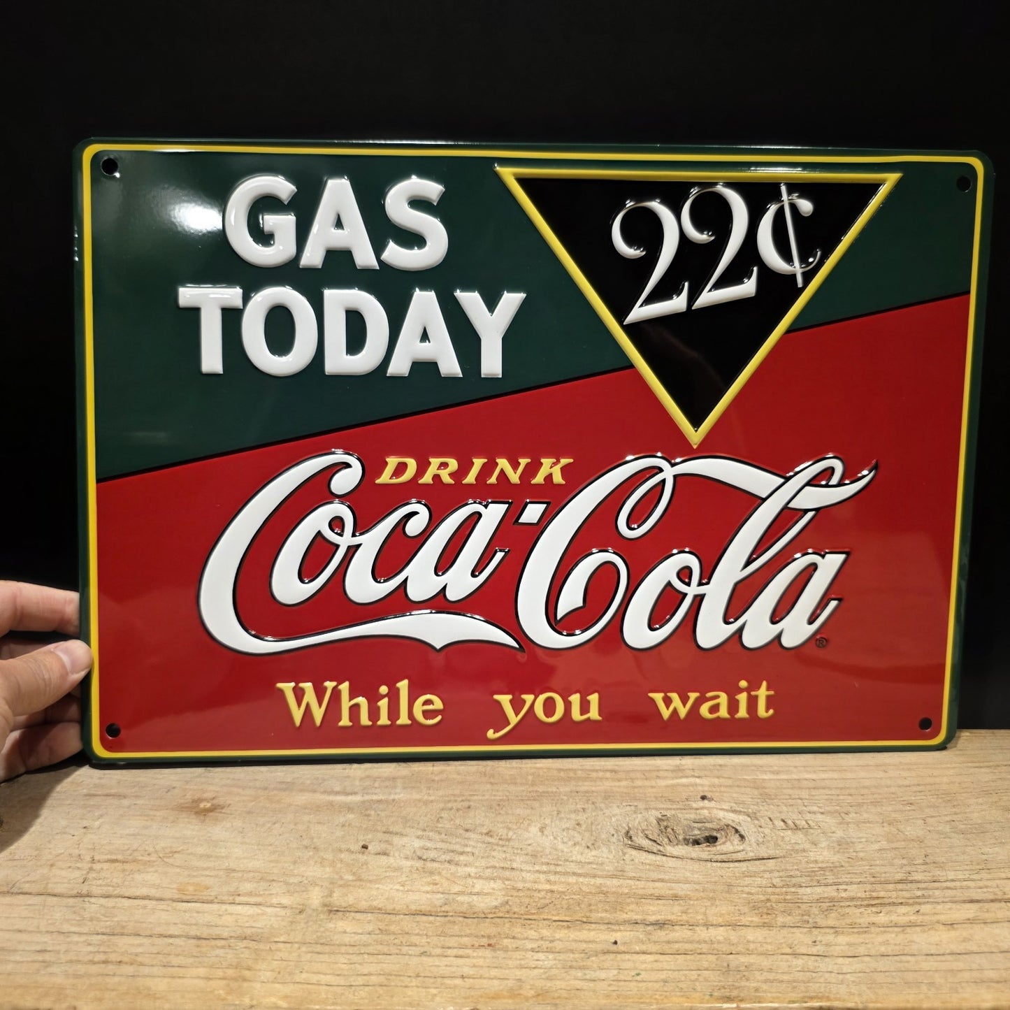 15" Coca-Cola Metal Vintage Style Gas Station Advertising Sign