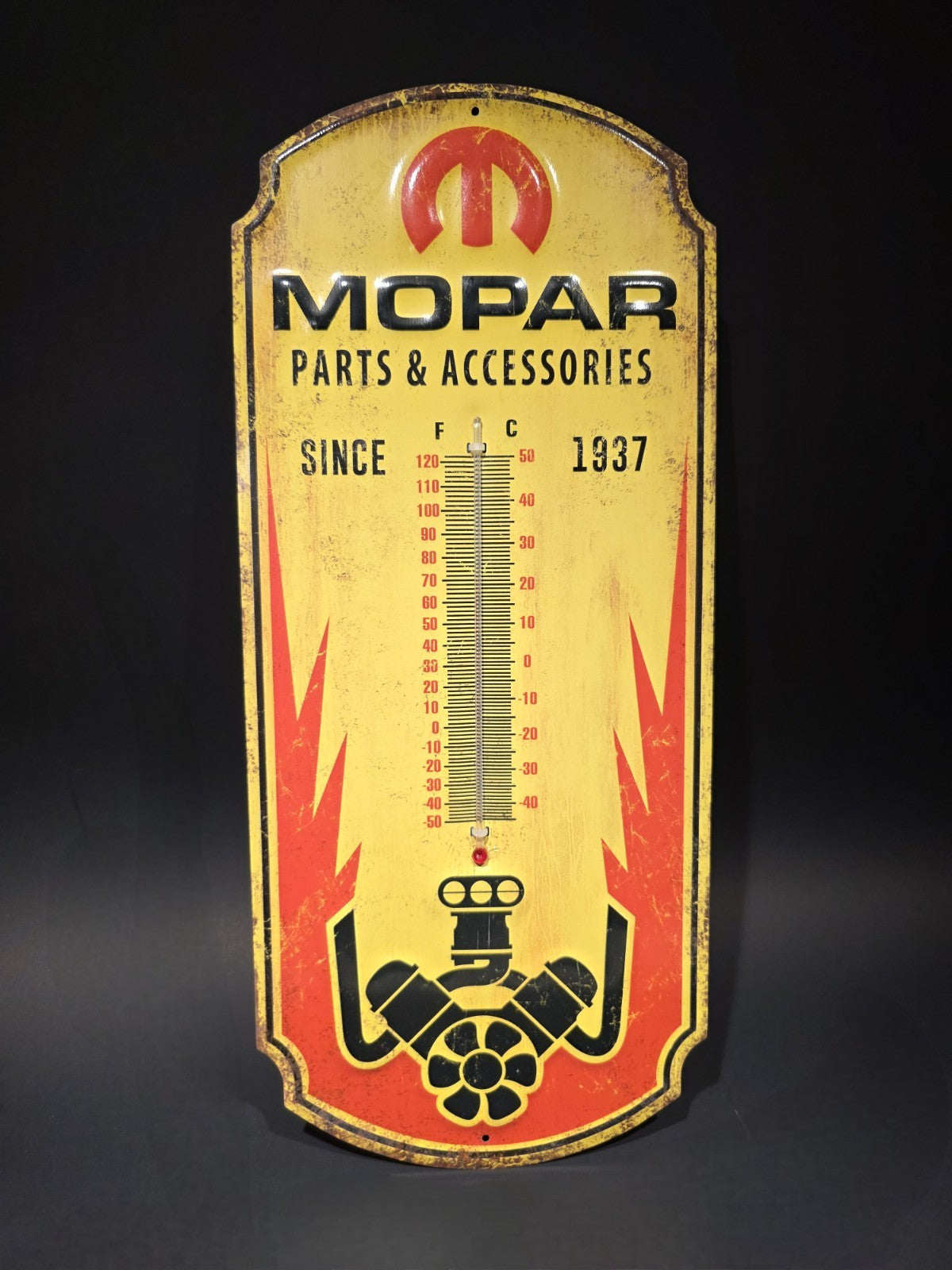 17.5 " Metal Vintage Style Mopar Thermometer Sign