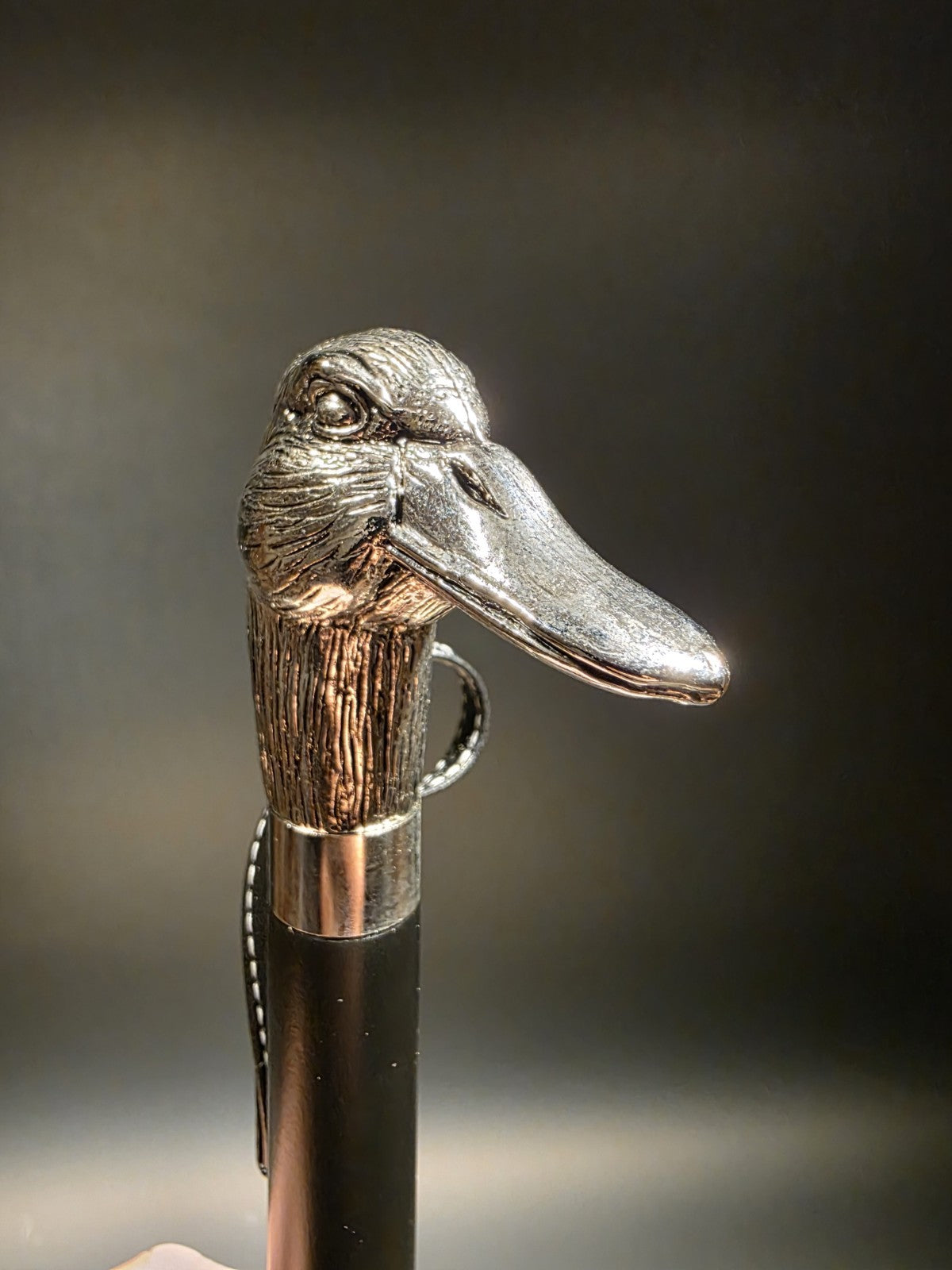 22" Vintage Style Silver Duck Head Shoehorn