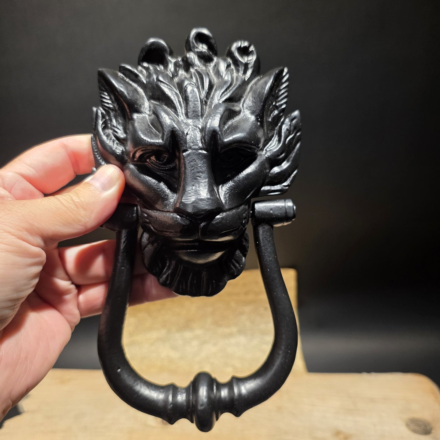 Cast Iron Lion Head Door Knocker – Victorian Style Entry Hardware