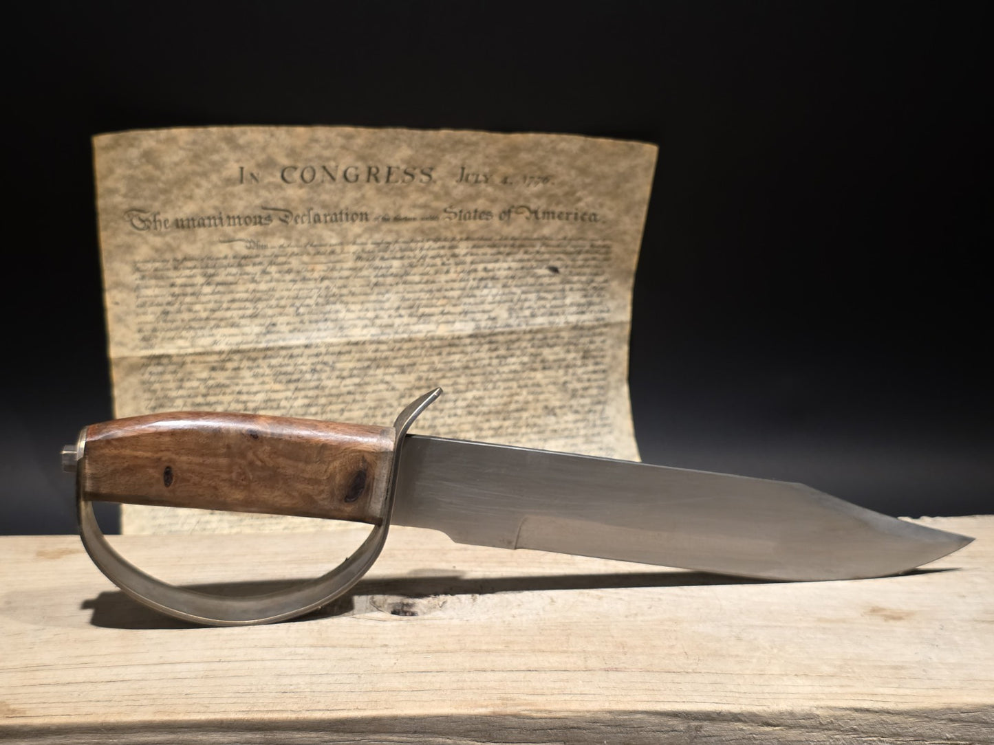 15" Antique Style Civil War Confederate D Guard Bowie Knife