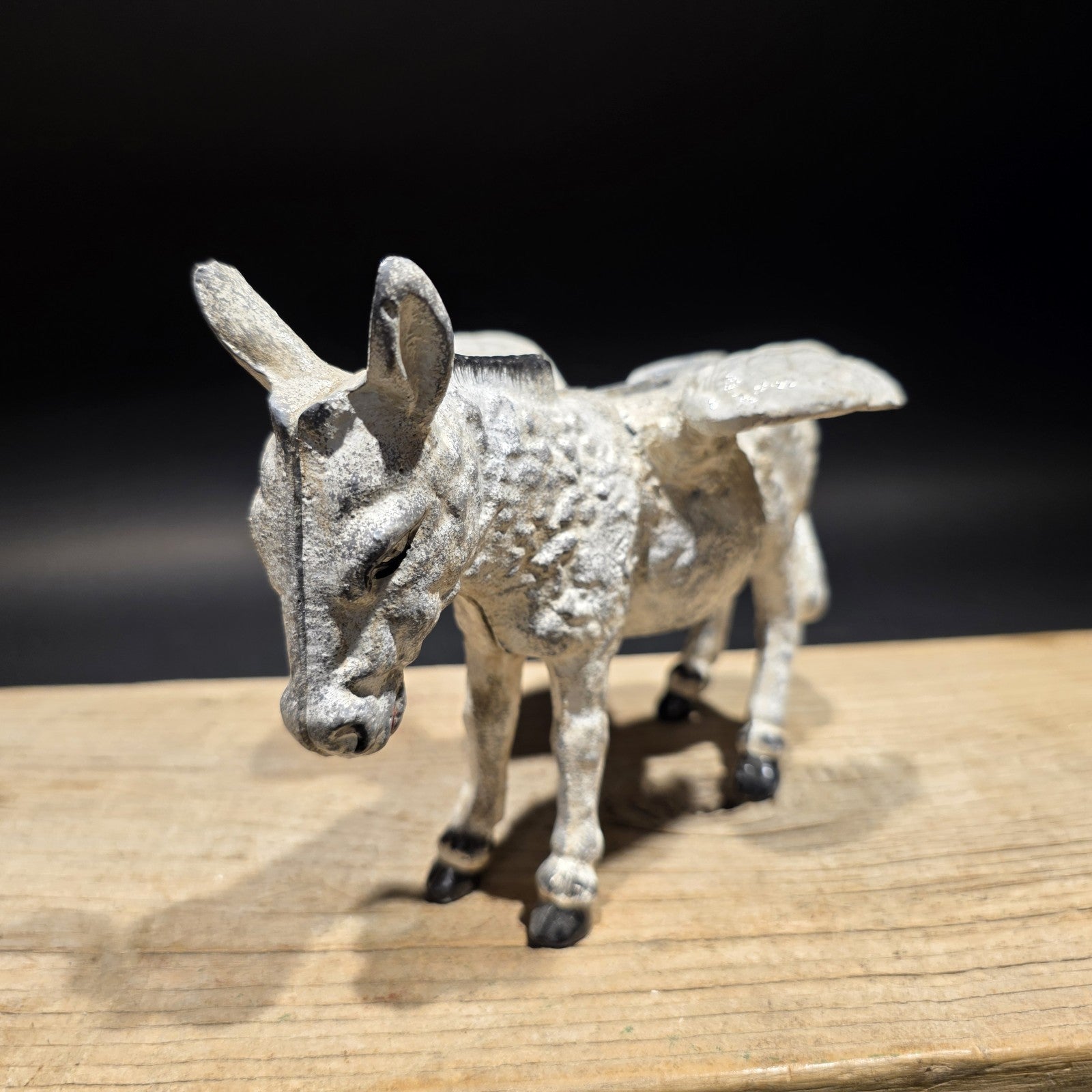 Antique Vintage Style Cast Iron Flying Donkey Coin Bank