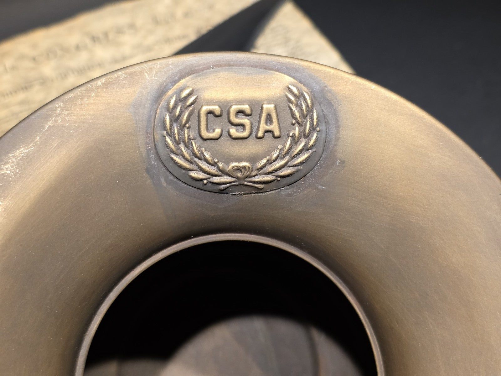 8 1/2" Antique Style Civil War Confederate Brass Spittoon Cuspidor