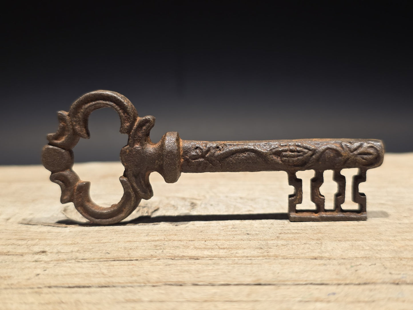4" Antique Style Iron Large Skeleton Church Key