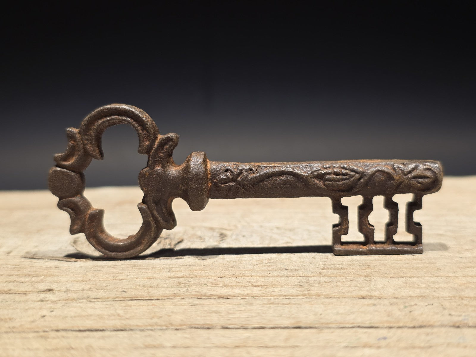 4" Antique Style Iron Large Skeleton Church Key