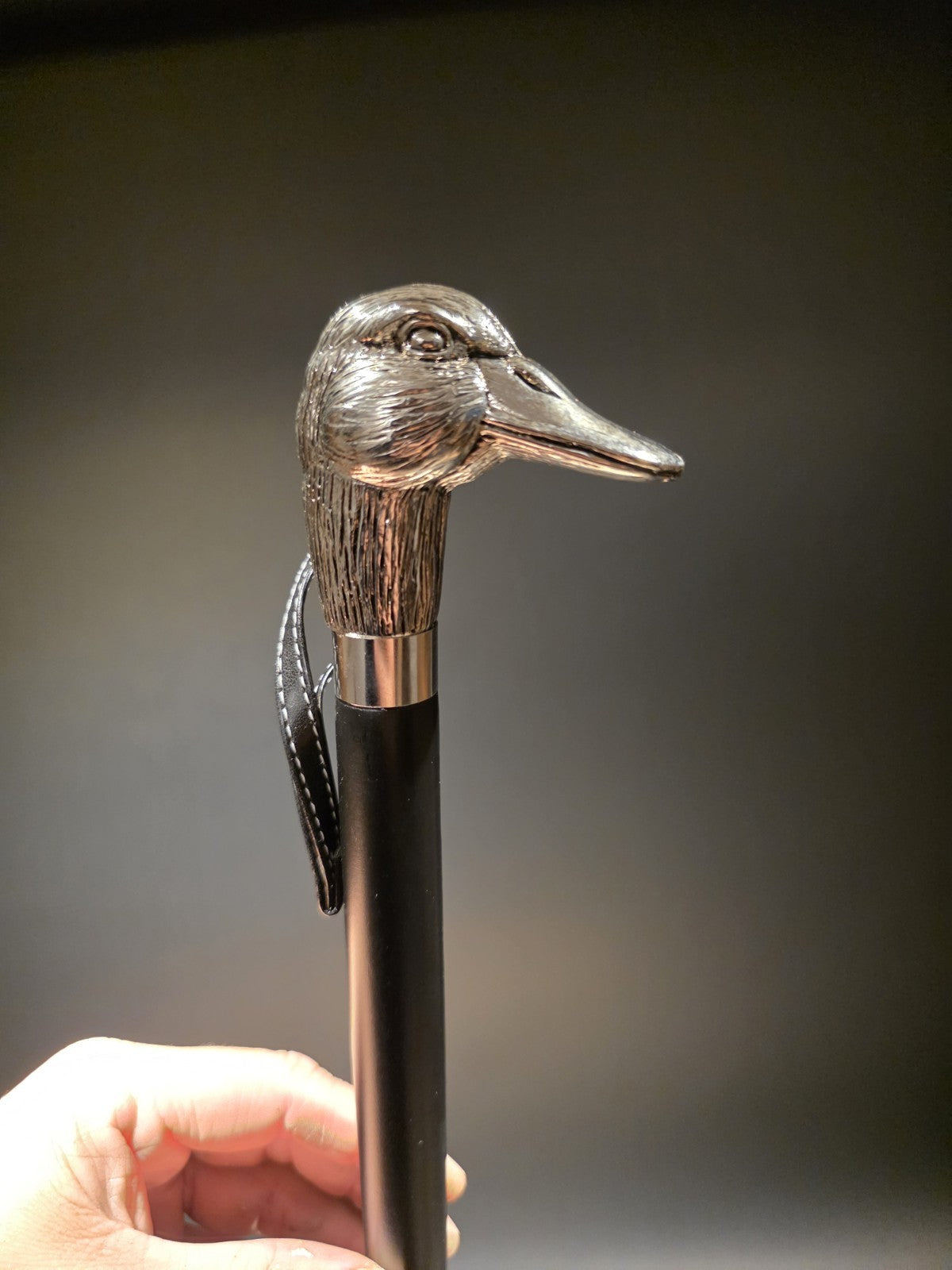 22" Vintage Style Silver Duck Head Shoehorn