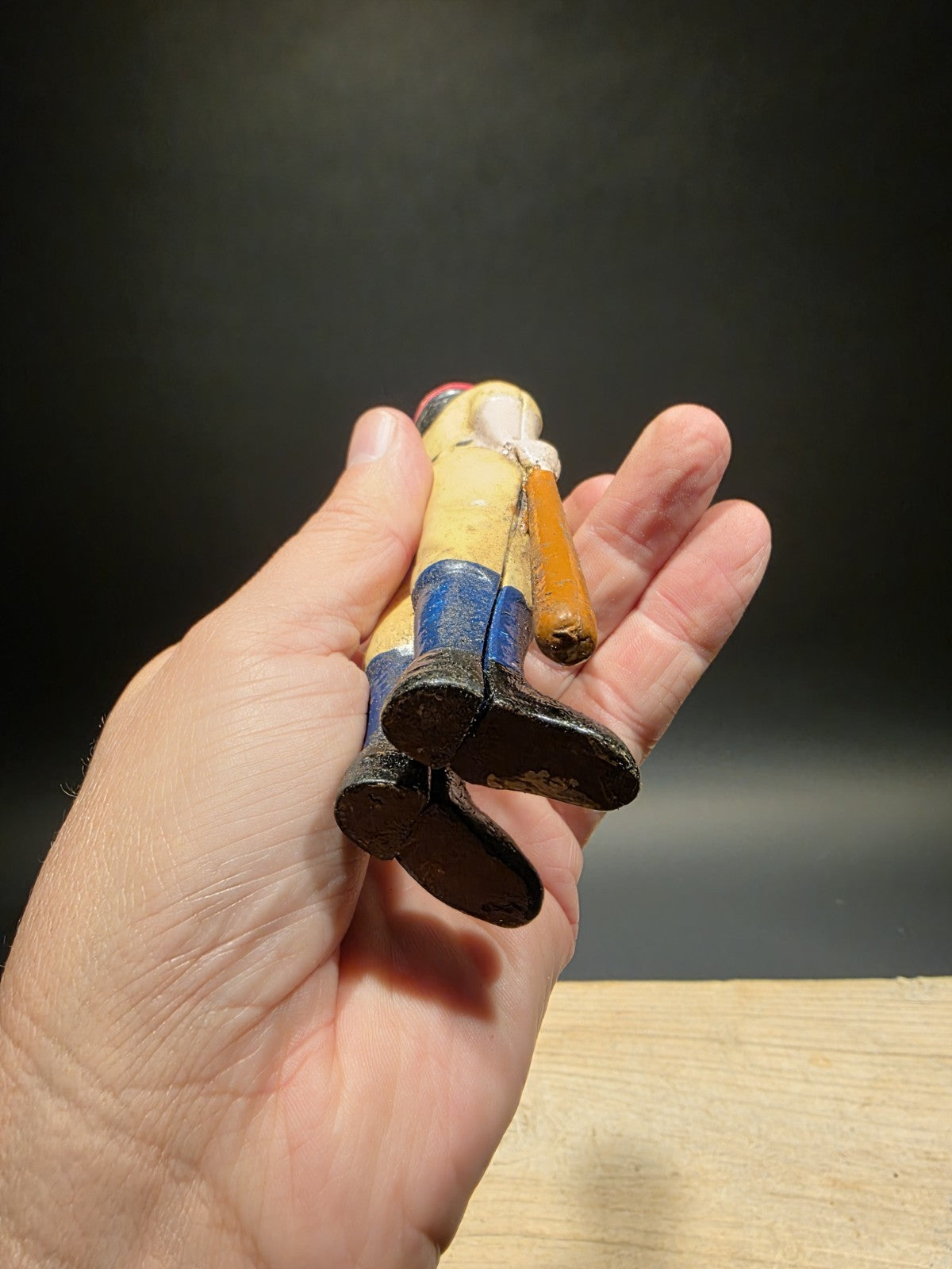 Antique Vintage Style Cast Iron Slugger Coin Bank