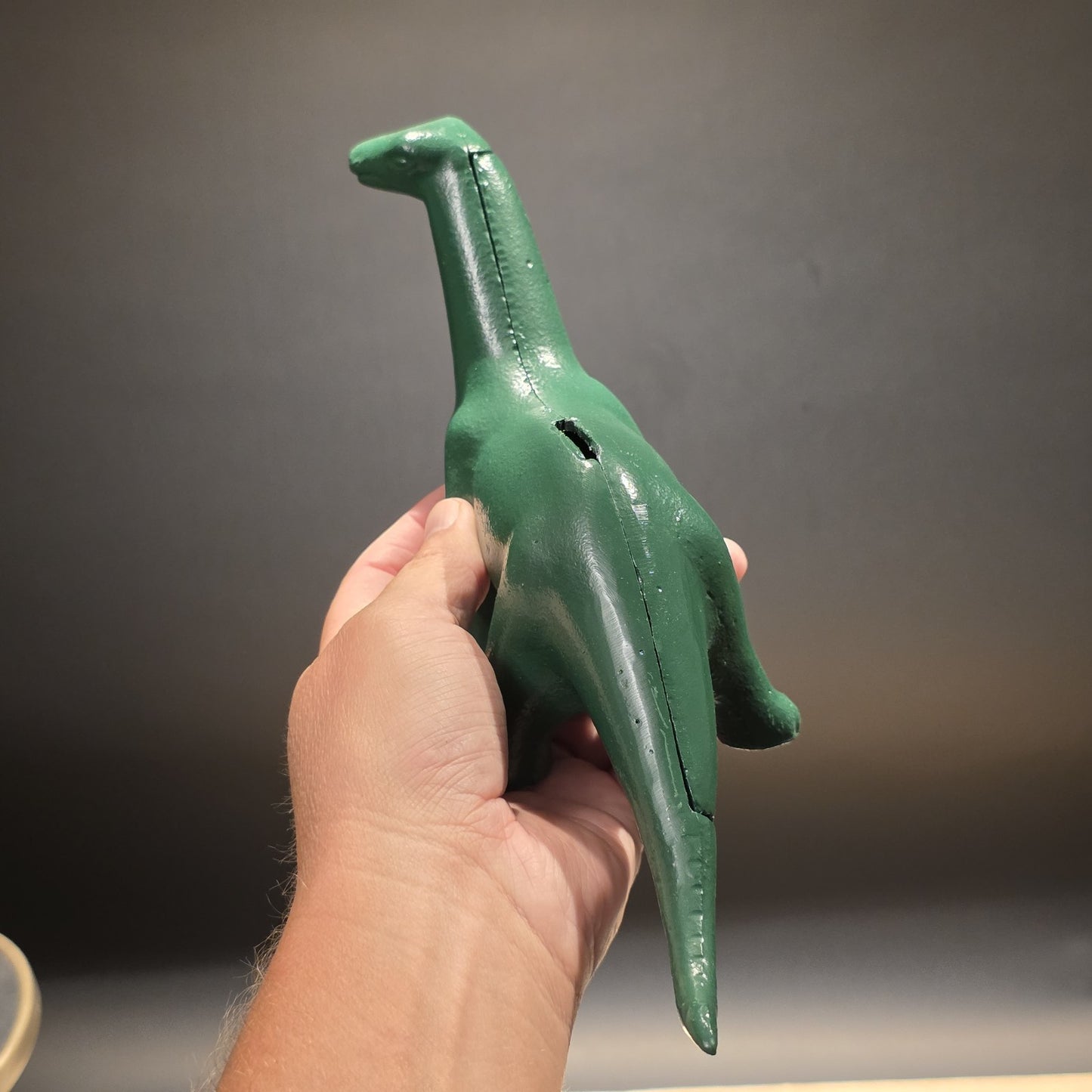Antique Style Cast Iron Brontosaurus Dinosaur Coin Bank