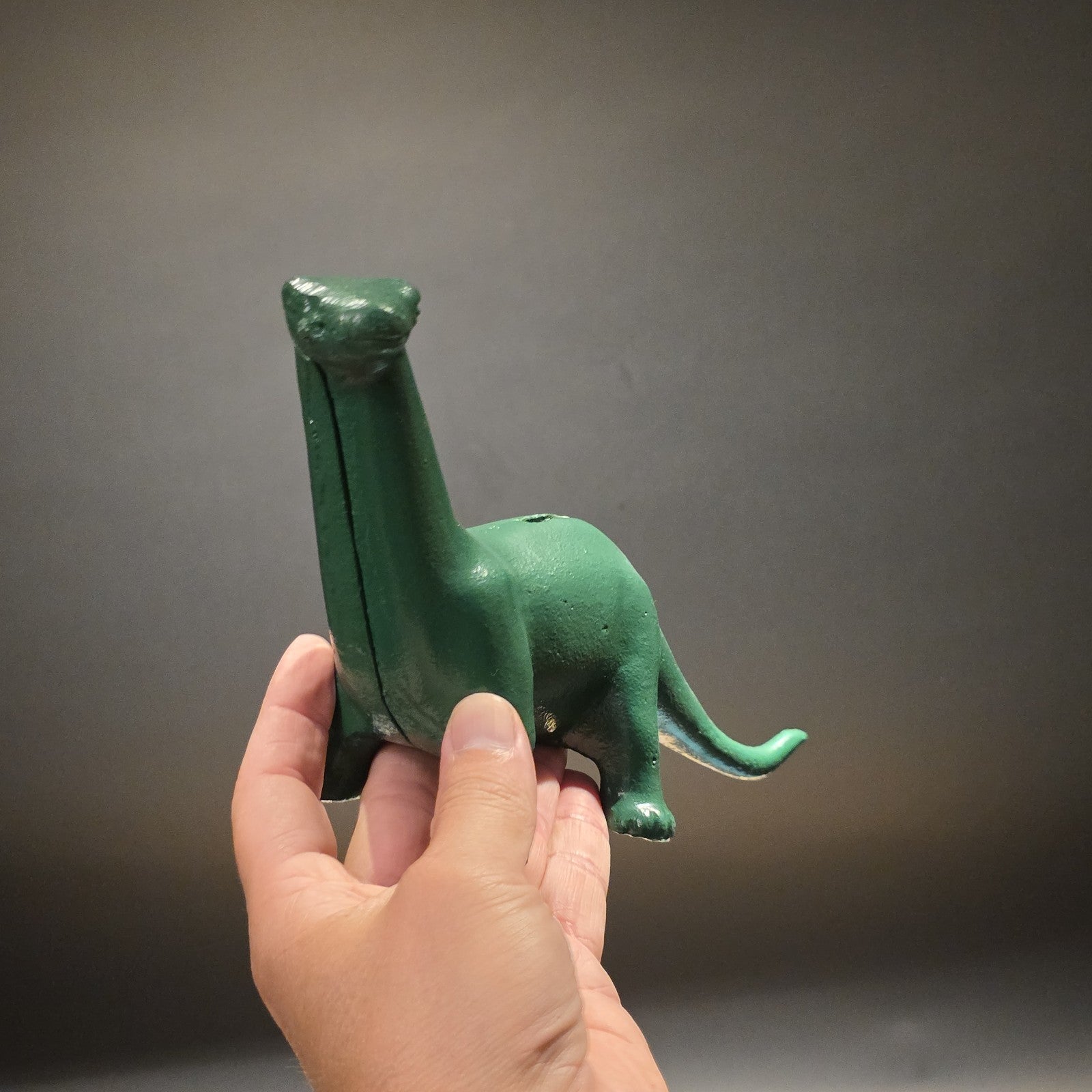 Antique Style Cast Iron Brontosaurus Dinosaur Coin Bank