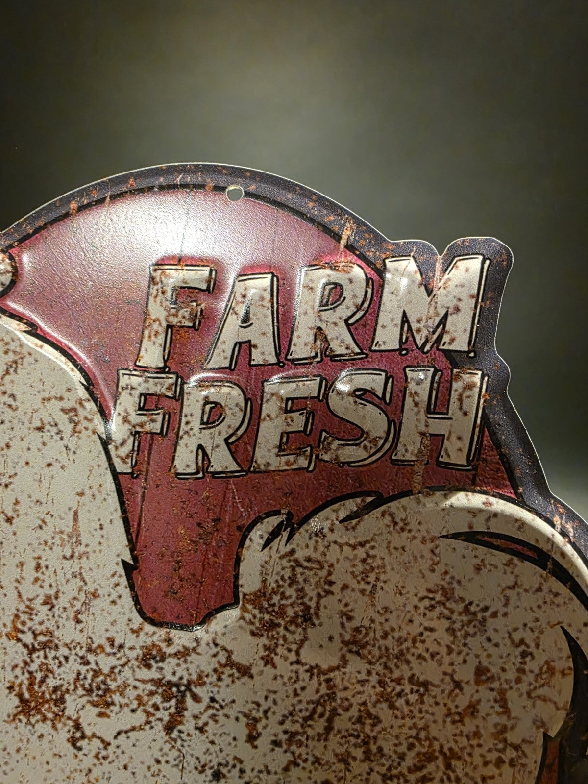 11" Metal Vintage Style Fresh Eggs Sign