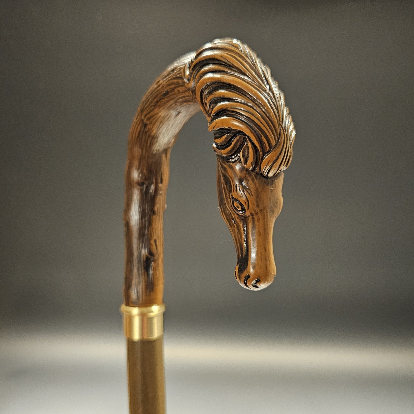 36" Antique Style Horse Head Walking Stick Cane