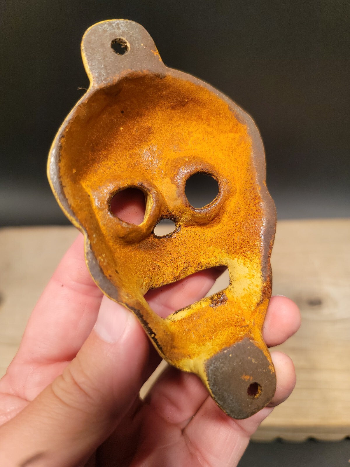 Antique Vintage Style Cast Iron folk art Wall Bottle Opener