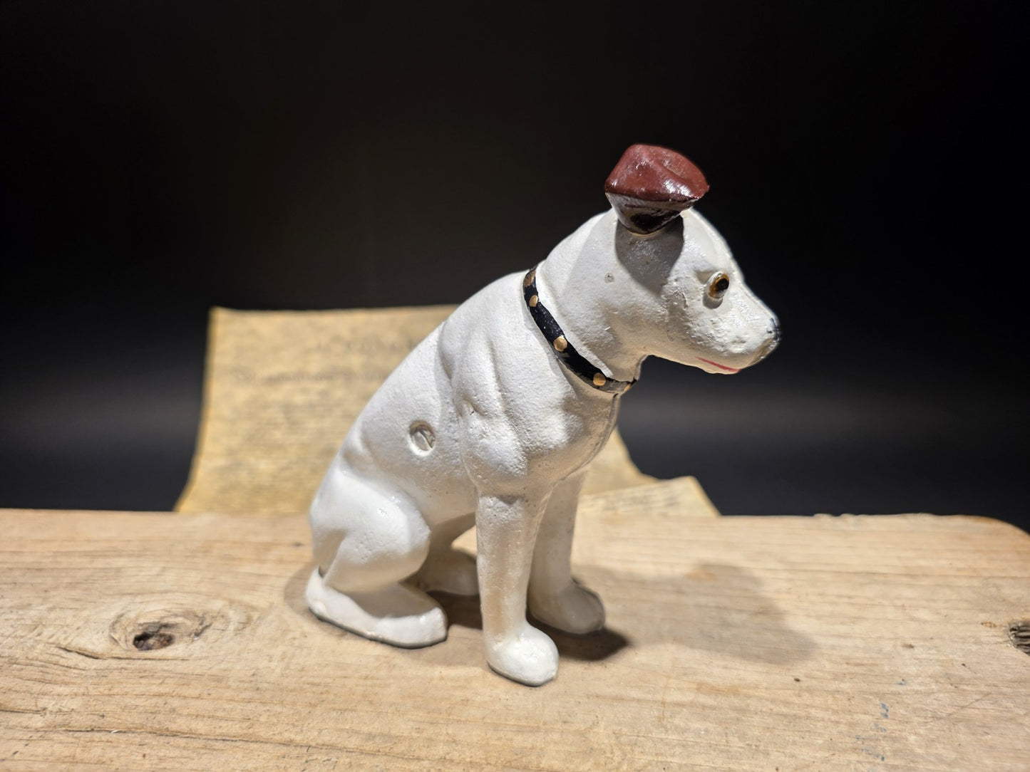 6" Vintage Style Nipper Dog Cast Iron Coin Bank