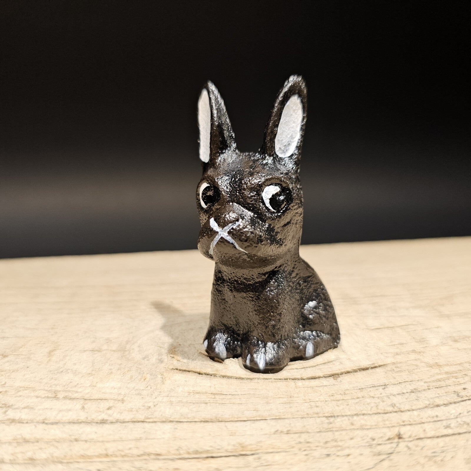 Antique Vintage Style Cast Iron French Bulldog Figure