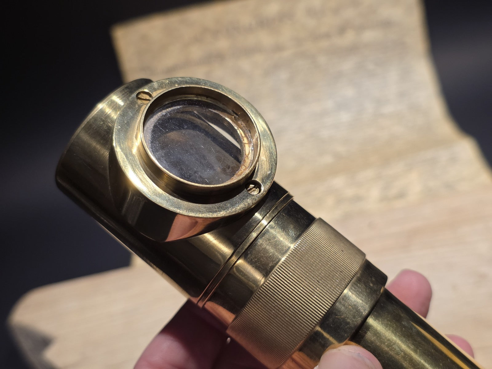 9 1/2" Antique Style Brass Portable Periscope Scope "see around the corner"