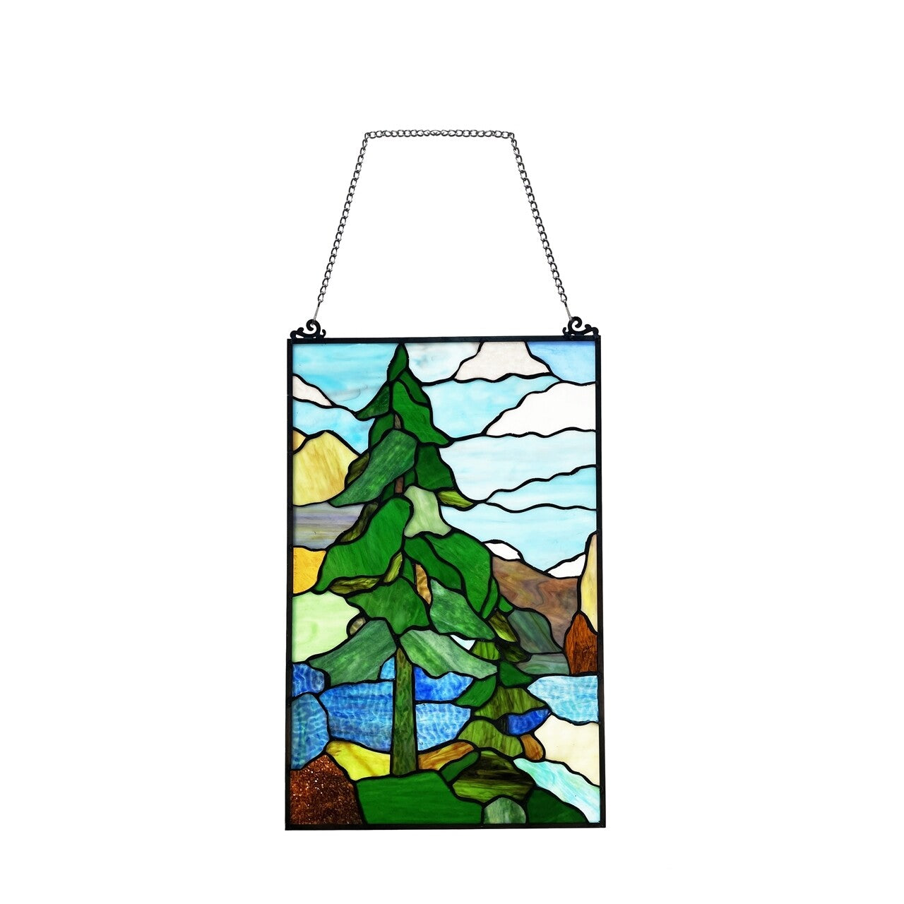 20"  Stained Glass Window Hanging Panel Suncatcher