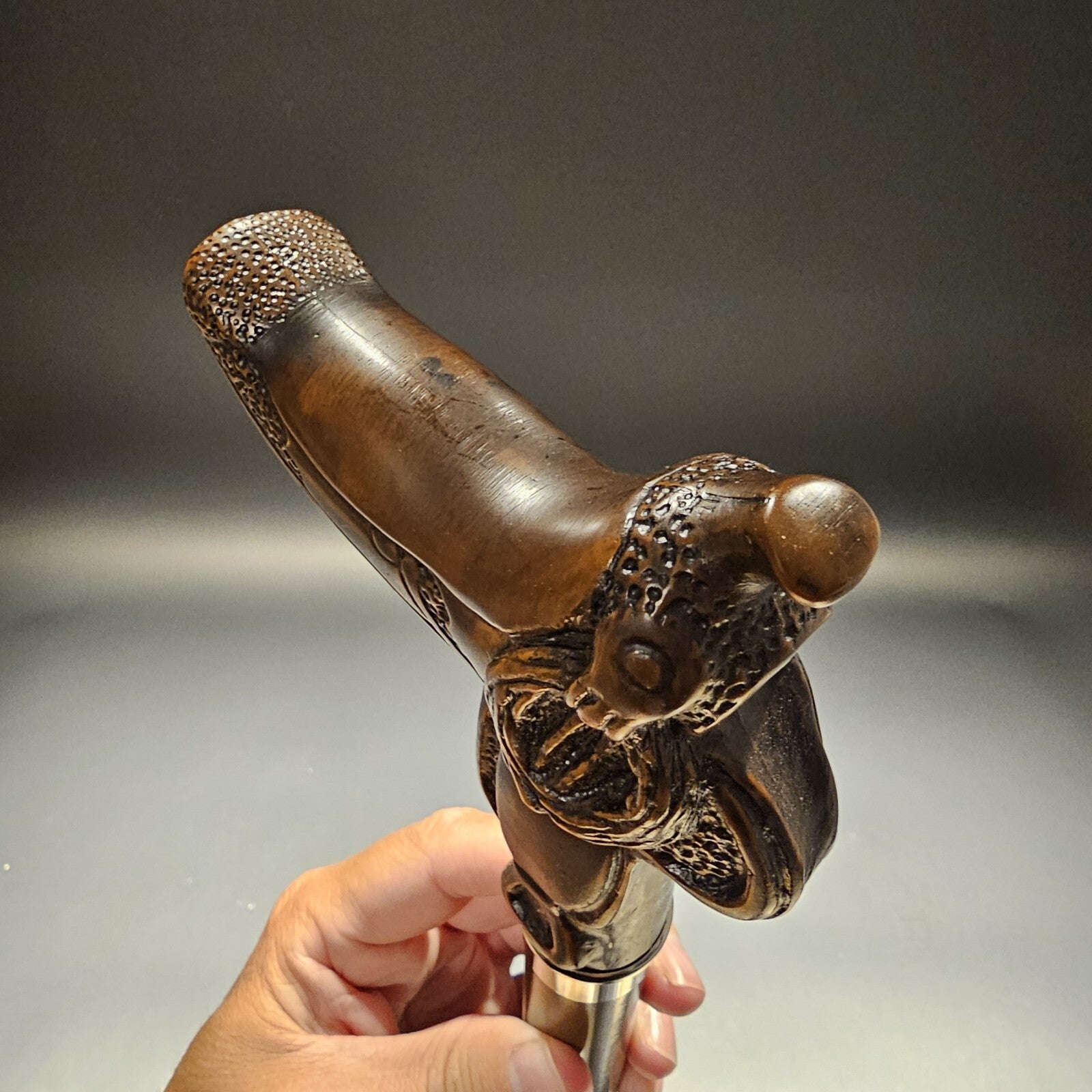 36" Antique Style Cowboy Saddle Derby Walking Stick Cane
