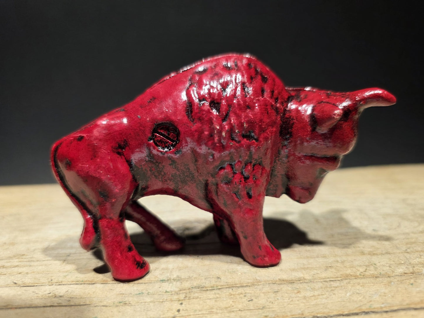 Antique Style Buffalo Gasoline Cast Iron Coin Bank