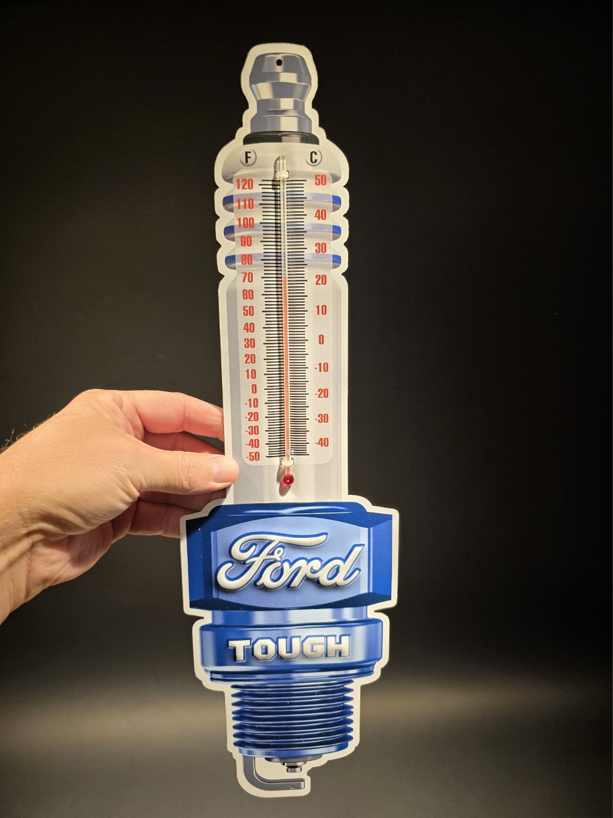 17 1/2 " Metal Vintage Style Ford Thermometer Sign
