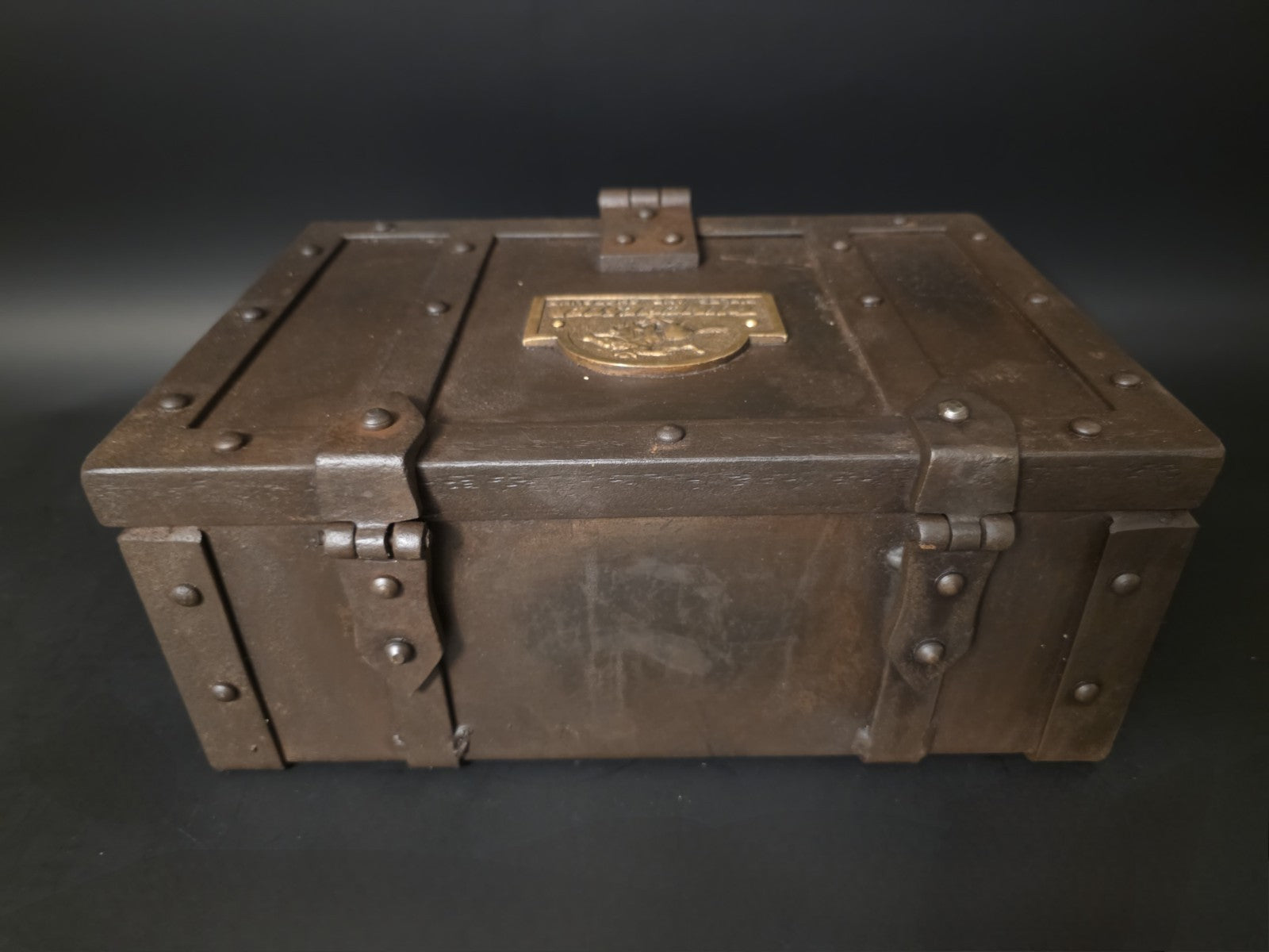 15" Antique Style Cast Iron Winchester Ammunition Chest Strongbox
